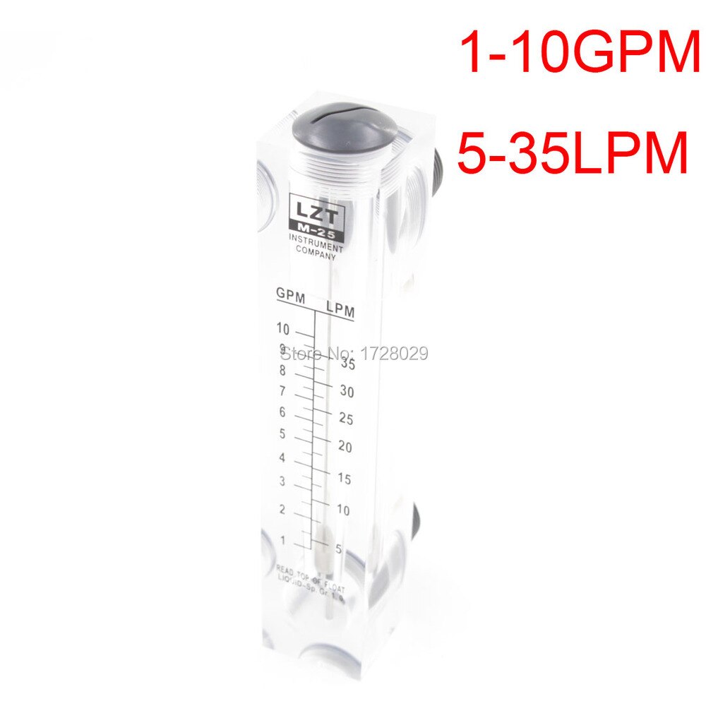 패널 유량계 액체 rotameter 유량계 5-35lpm 1-10gpm